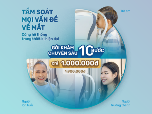 KHÁM MẮT CHUYÊN SÂU 10 BƯỚC CÙNG 3P EYECARE